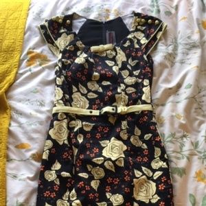 Vintage Repro 1950s Rockabilly Pencil Dress